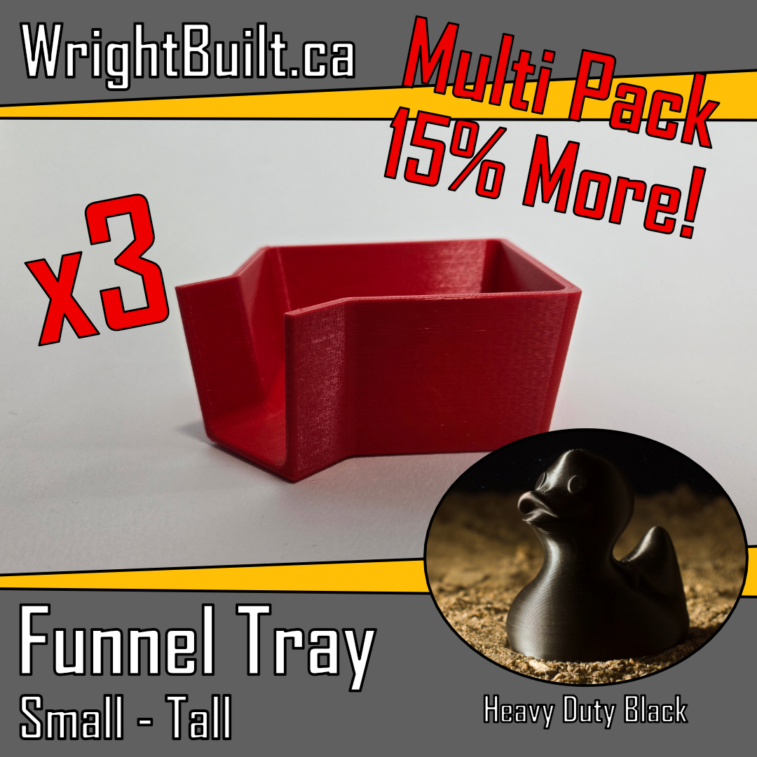Funnel Tray - Small & Tall - Heavy Duty Black Plastic - Sorting & Organizing Tool - 3 Pack